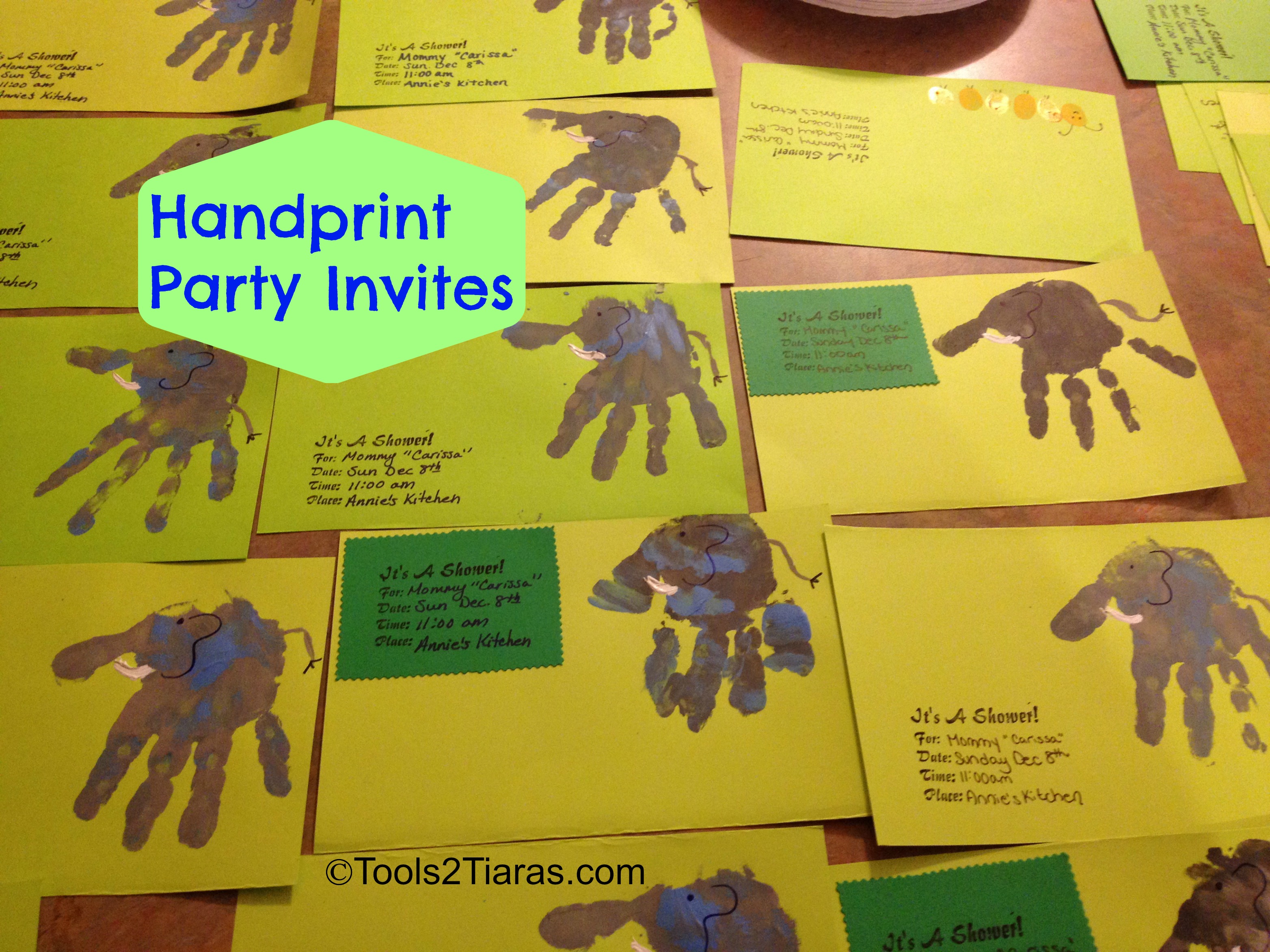 Handprint invites