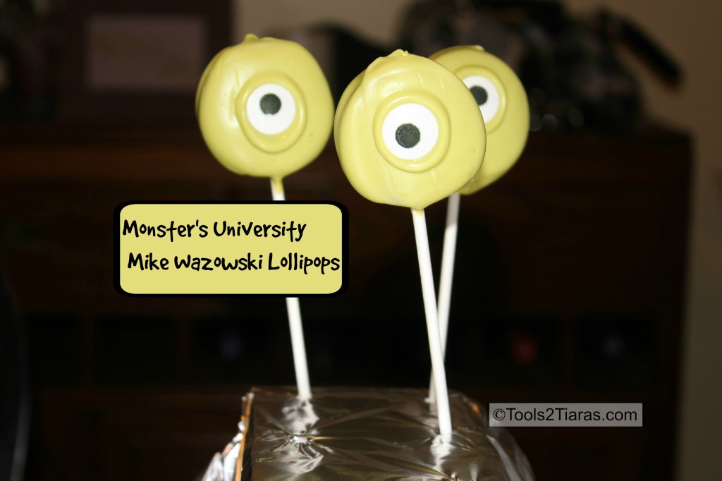Mike Wazowski monsters university lollipops