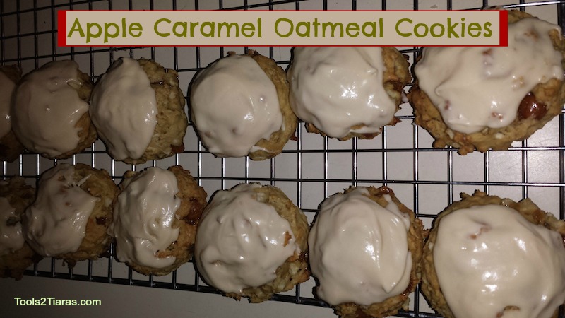 Apple Carmel Oatmeal Cookies
