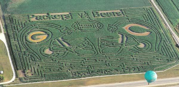 Packers vs Bears Corn maze