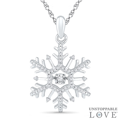 diamond snowflake pendant