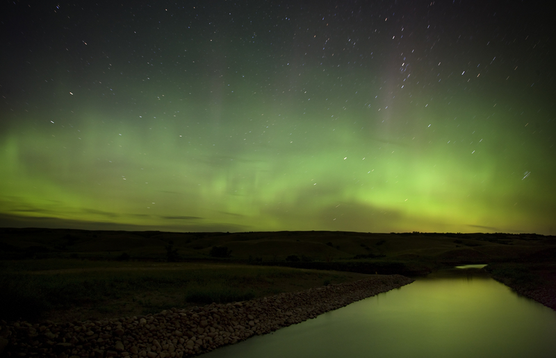 Northern Lights over Saskatchewan River