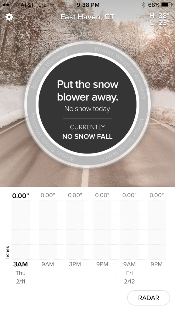 SnowCast app