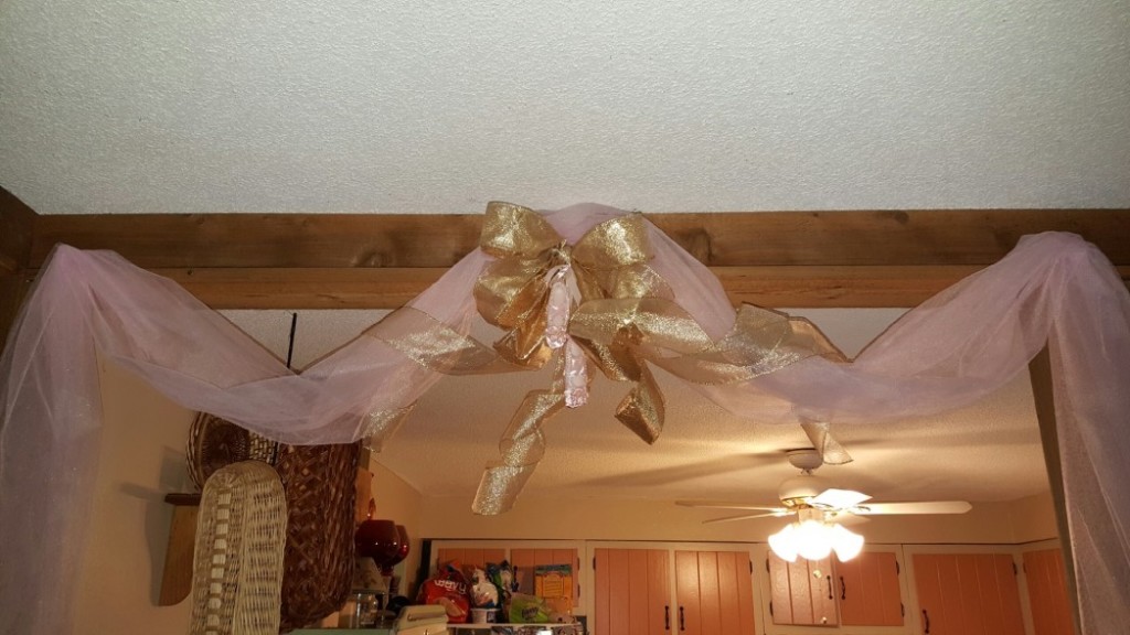 pink and gold decorations