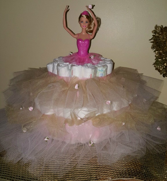 Barbie Diaper cake