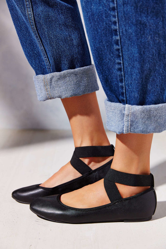 urban outfitters Kimchi Blue Elastic Cross-Strap Flat
