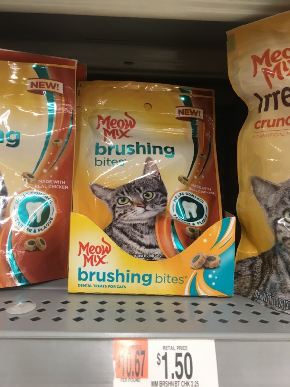 Meow Mix Brush bites walmart