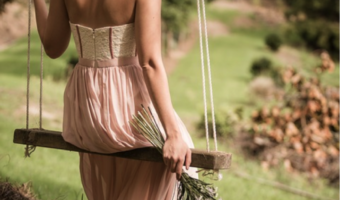 wedding dress pink