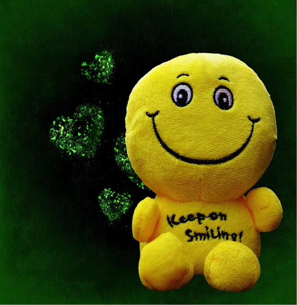 keep smiling stuffed toy
