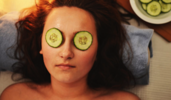cucumber on eyes