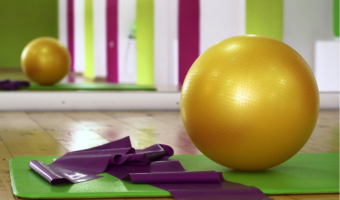 exercise mat and ball