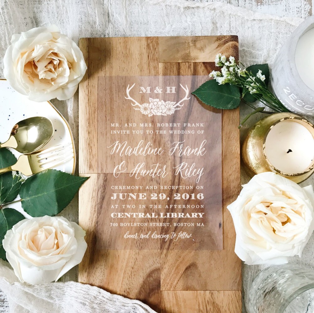 basic invite clear wedding invitations