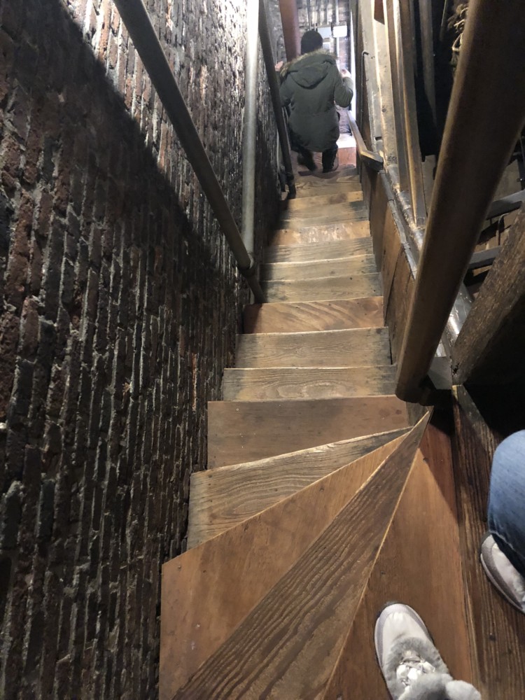 Old North Church stairs to bell tower chambers