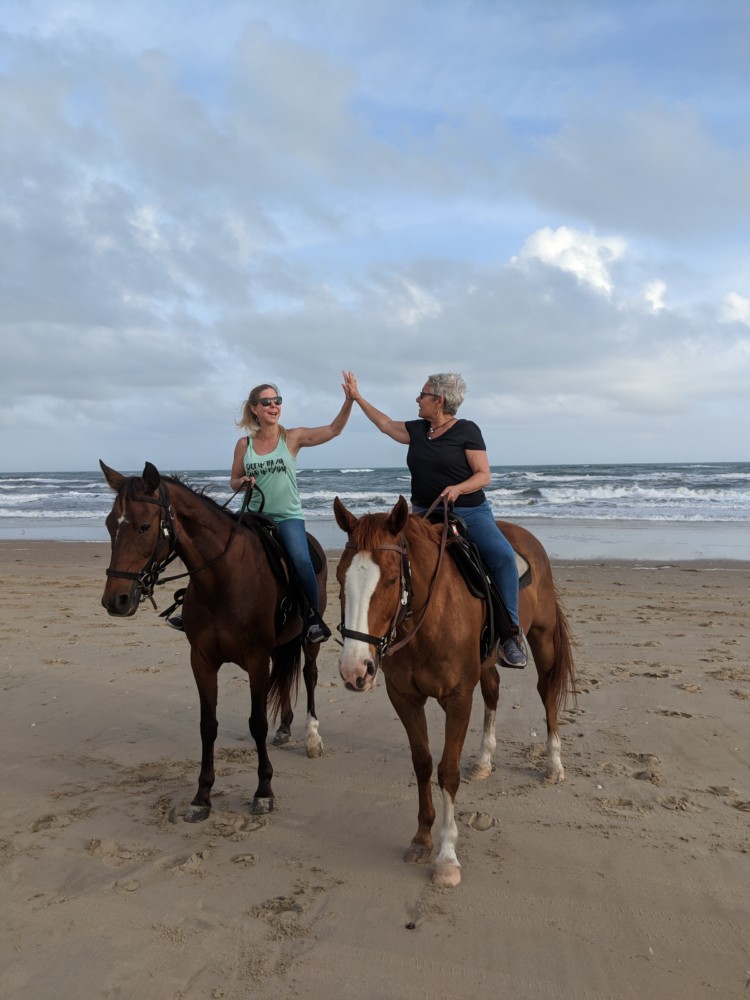 Horseback riding on the beach in the outer banks