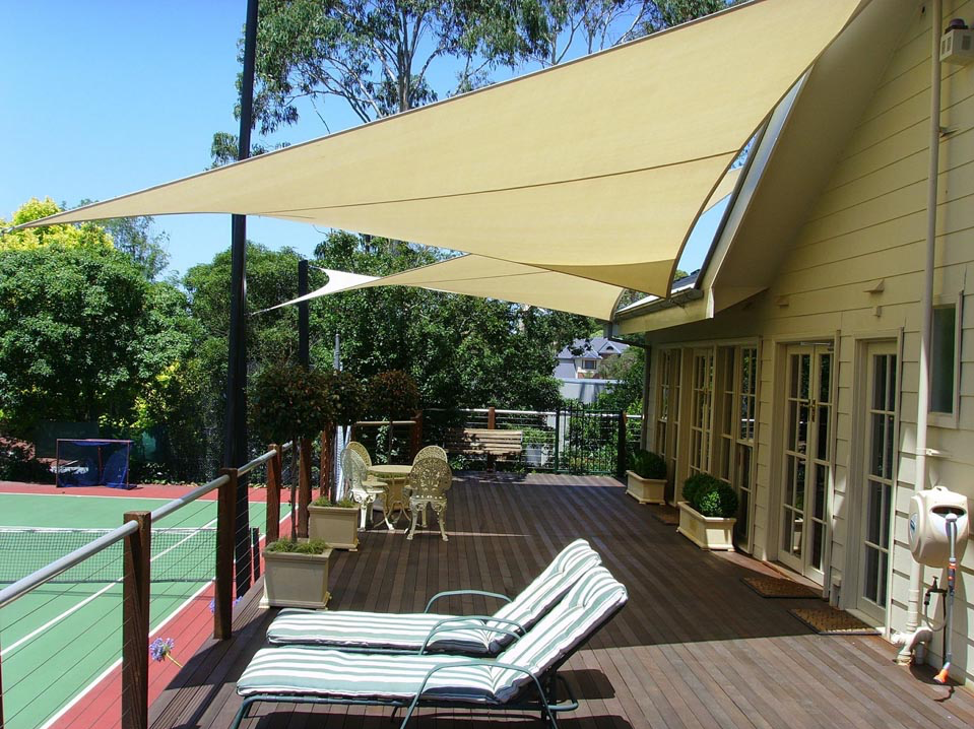 shaded porch