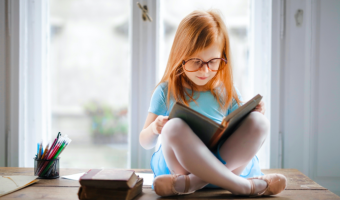 girl reading book